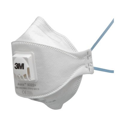 3M 9322+ AURA respiraator FFP2 klapiga