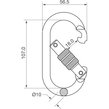 TOP LOCK 71110 terasest karabiin