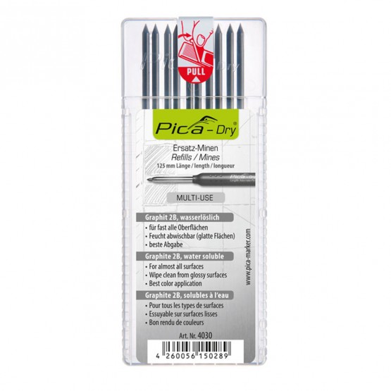 PICA PC4030 2B grafiit pliiatsisüdamik PICA-Dry pliiatsiile
