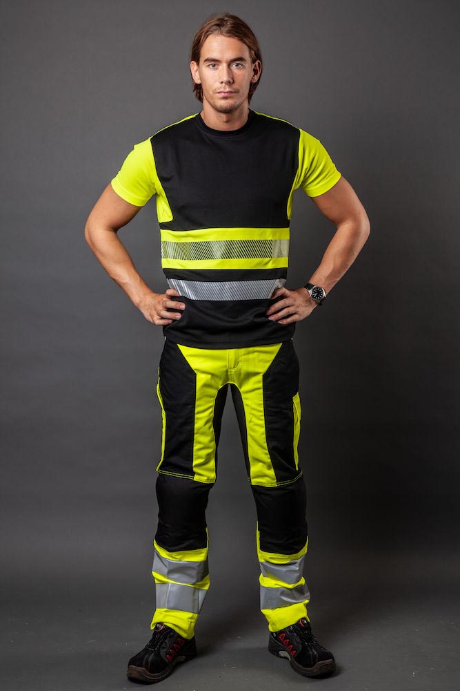PROJOB 6513 ripptaskutega kõrgnähtavad stretch vööpüksid