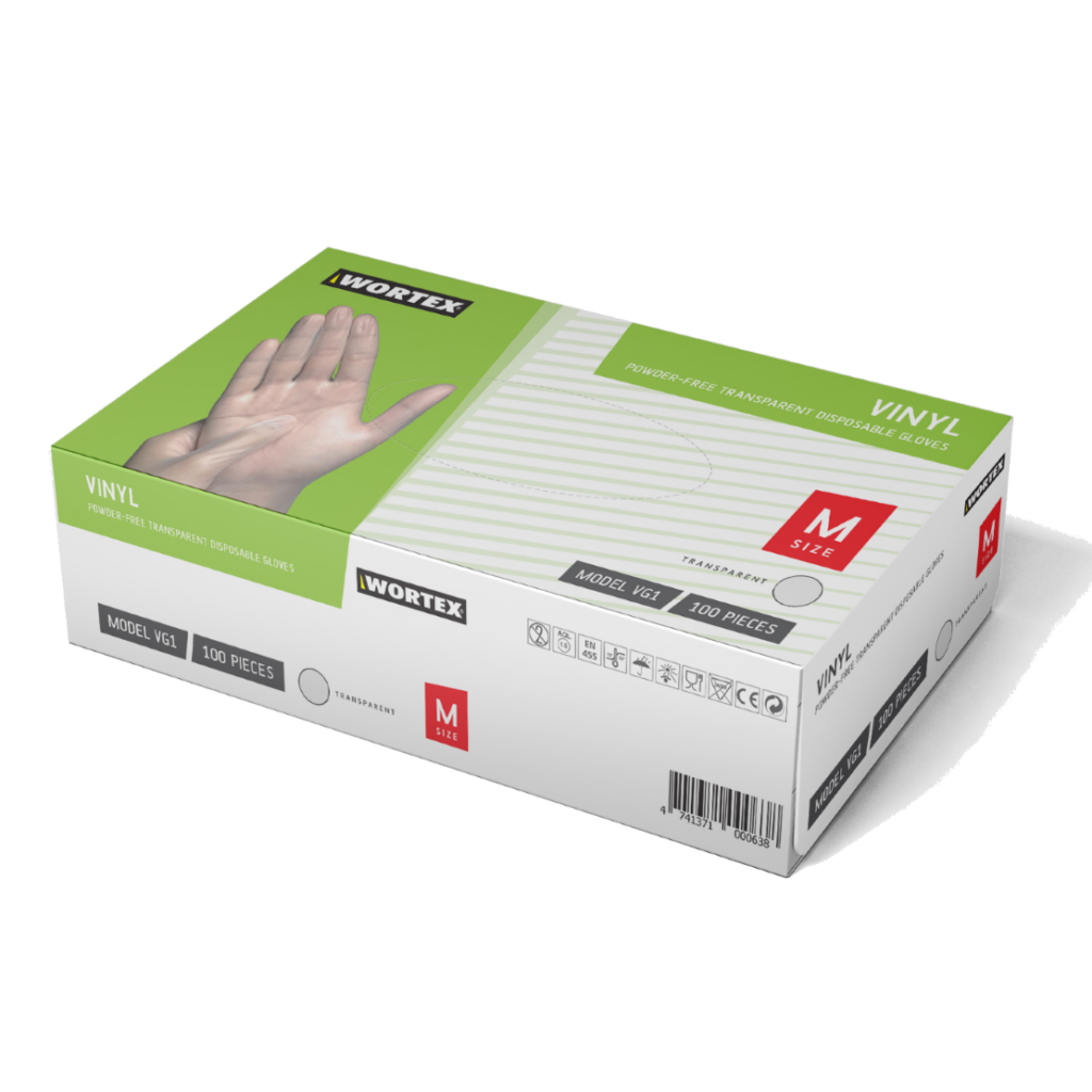 WORTEX vinüülkindad puudrita