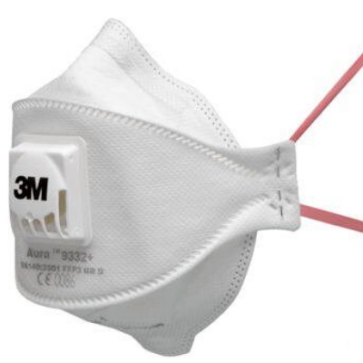 3M AURA 9332+ FFP3 respiraator klapiga