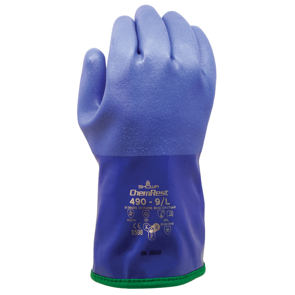 SHOWA 490 voodriga PVC kemikaalikindad