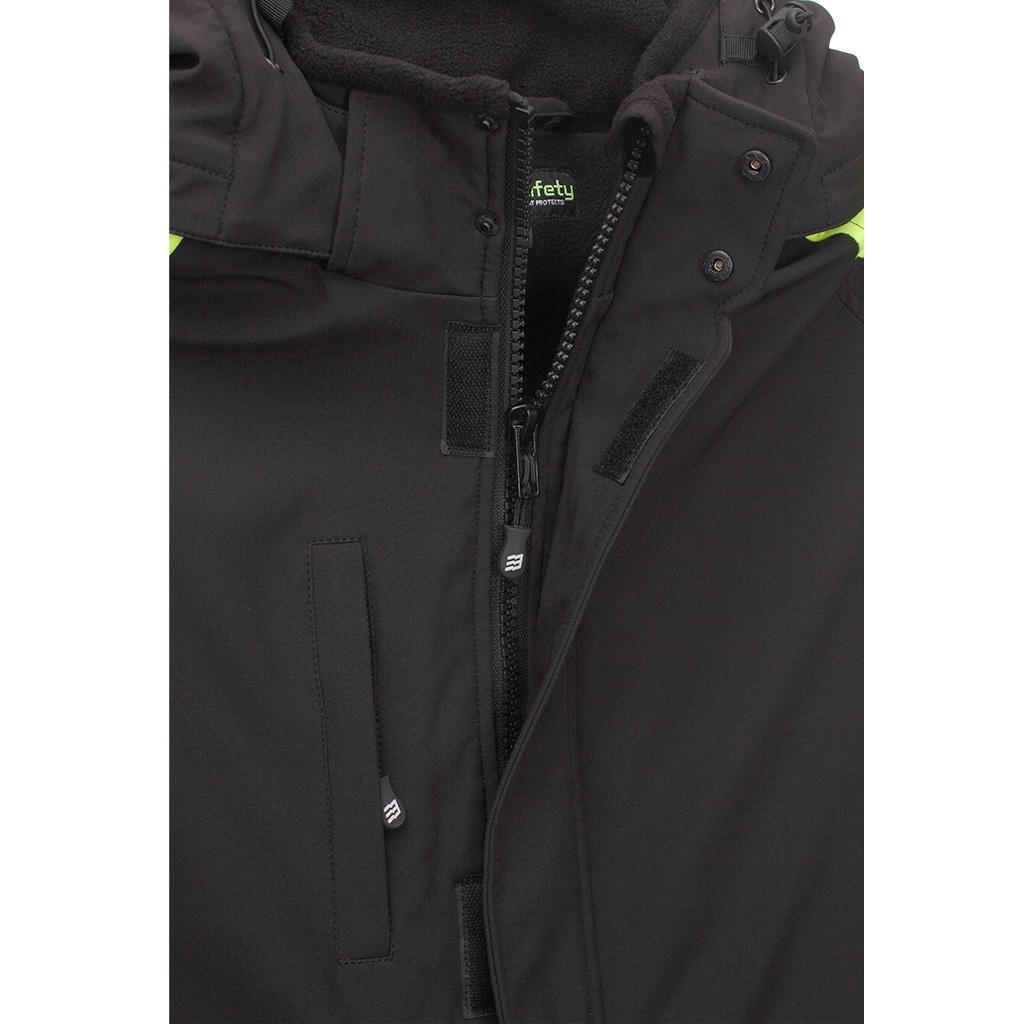 Зимняя куртка повышенной видимости BoSafety ATLANTA BLACK FB-2448NEW