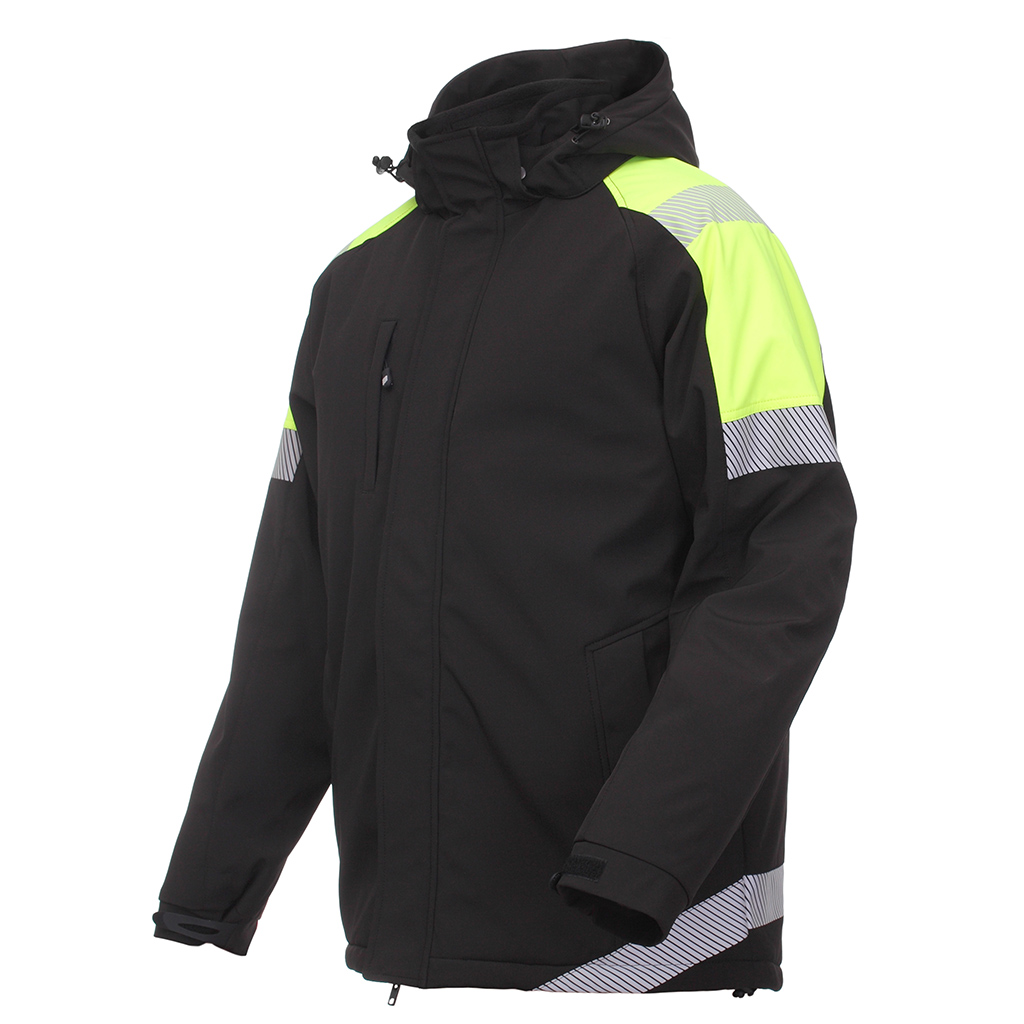 Зимняя куртка повышенной видимости BoSafety ATLANTA BLACK FB-2448NEW