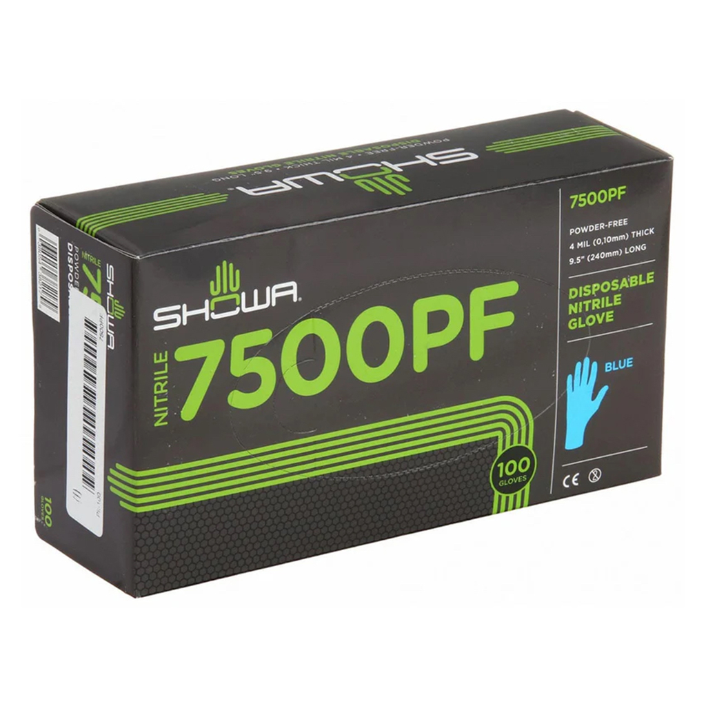 SHOWA 7500PF biolagunevad nitriilkindad puudrita, 100 tk